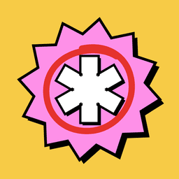 The Shorto Projojjo logo: a circled asterisk on a pink star-burst