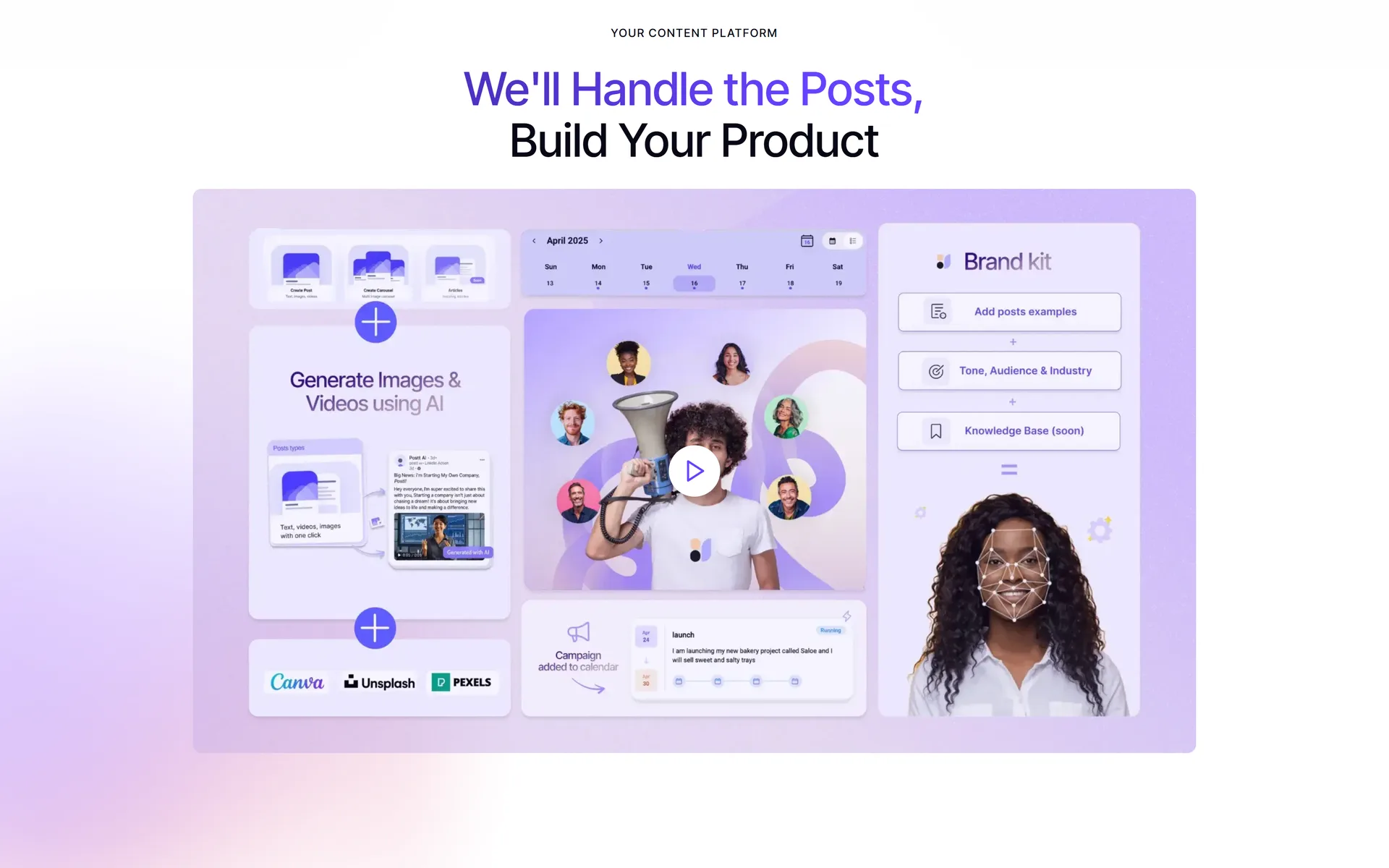 How the pieces fit together, as shown on postt.ai.