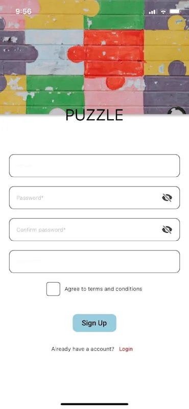 Slow Puzzle: Signing up.